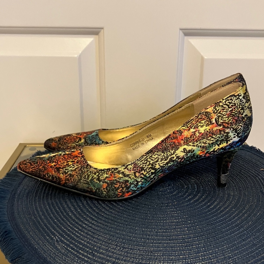 J.Renee Multicolor Patterned Heels - image 4